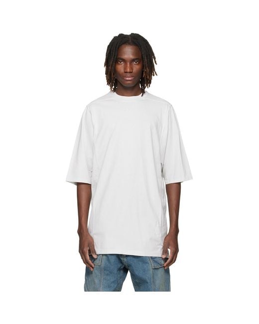 Rick Owens White Off- Temple Jumbo S/S T-Shirt for men