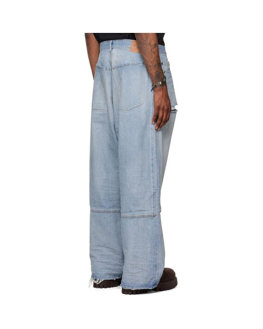 Balenciaga Blue Minimal Baggy Jeans for men