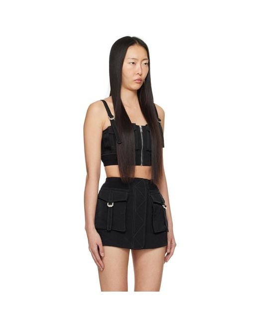 Dion Lee Black Aviator Camisole