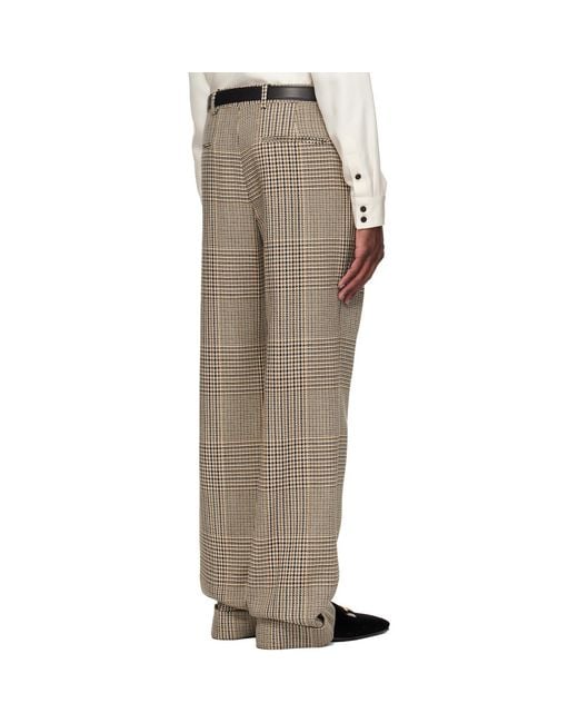 Valentino Natural Rolled Cuff Trousers for men