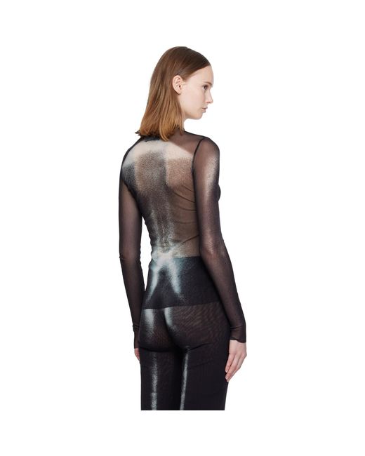 Jean Paul Gaultier Black 'The Body Dust' Top