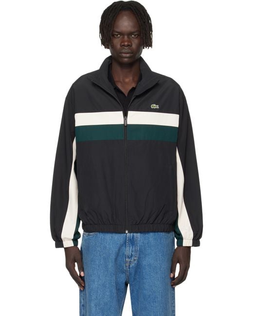 Lacoste Color Block Track Jacket in Black for Men | Lyst
