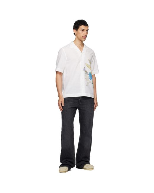 Paul Smith White Off- Short Sleeve Regular Fit Shirt for men
