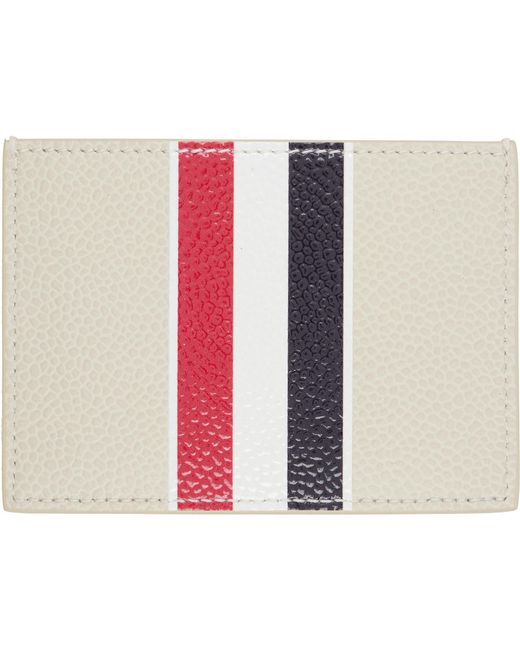 Thom Browne Black Single Card Holder for men