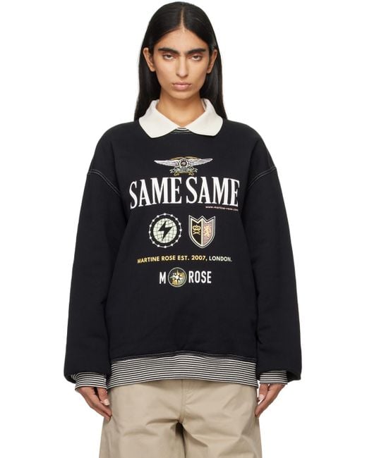 Martine Rose Polo Neck Sweatshirt in Black | Lyst UK