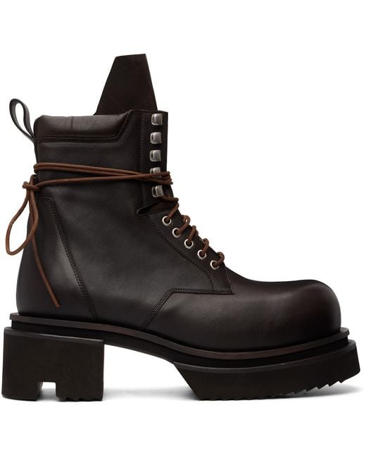 Rick Owens Black Tower Low Army Bogun Boots for men
