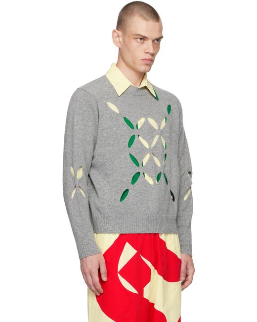 STEFAN COOKE Red Slashed Sweater for men