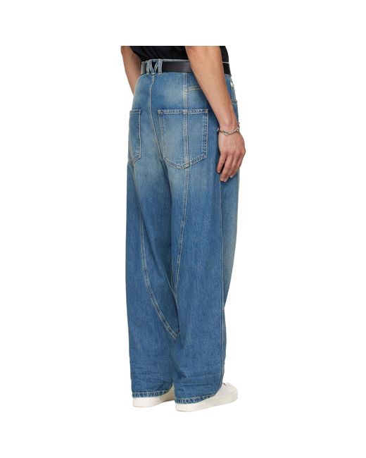 Moschino Blue Faded Jeans for men