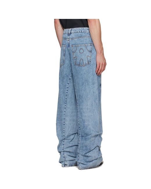 AVAVAV Blue Jessie Pleated Jeans for men