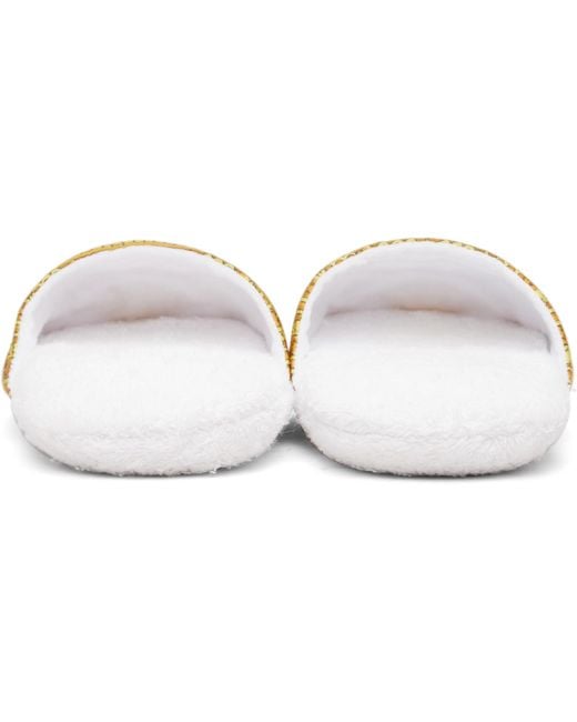 Versace Black 'I Heart Baroque' Slippers