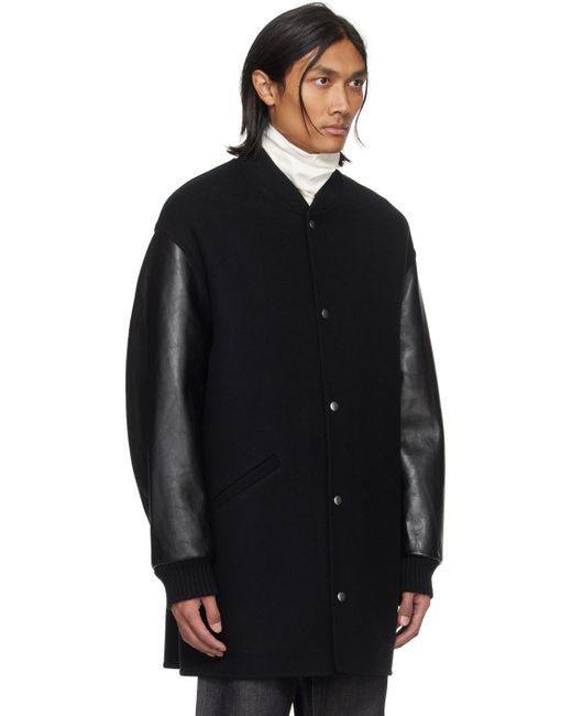 Manteau noir à panneaux Jil Sander pour homme en coloris Black