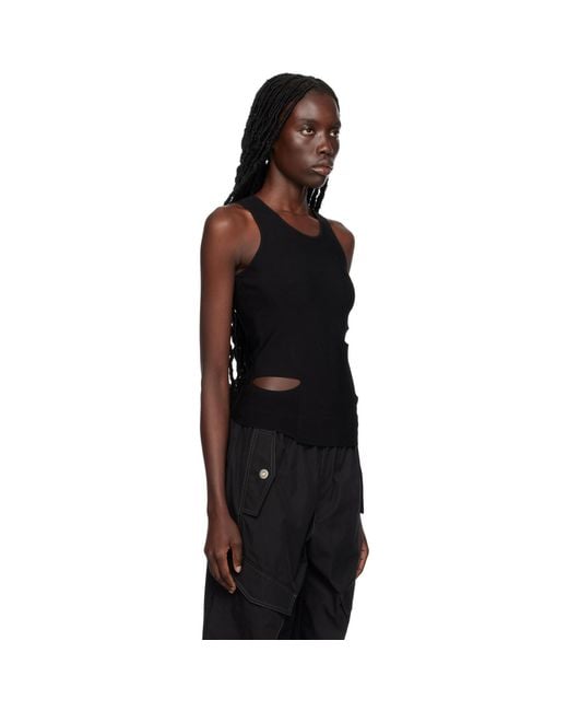 Dion Lee Black Slit Tank Top