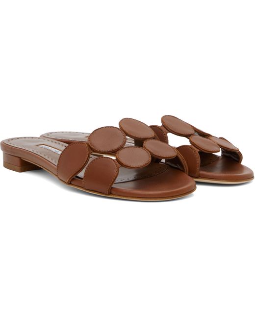 Manolo Blahnik Black Haribalmuflat Sandals