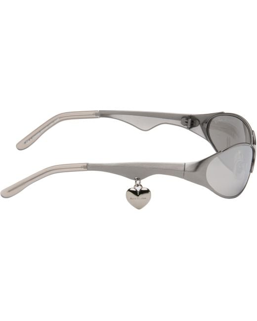 Acne シルバー Metal Frame Charm サングラス Black