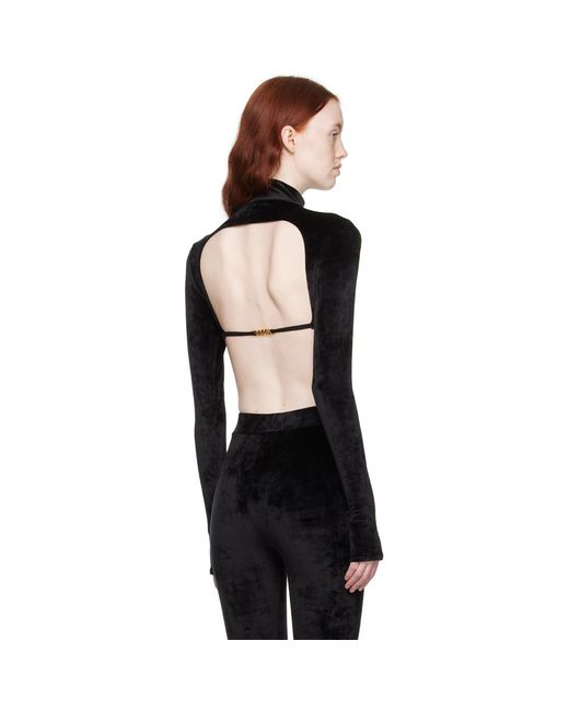 Gcds Black Cropped Turtleneck
