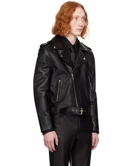 Ernest W. Baker Black Ssense Exclusive Leather Jacket for men