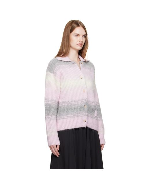 KENZO Pink Paris Speed Stripe' Cardigan