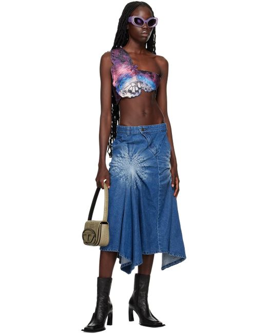 MASHA POPOVA Blue Ssense Exclusive Butterfly Tank Top