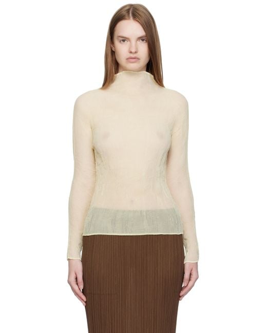 Issey Miyake Multicolor Off- Chiffon Twist 3 Top