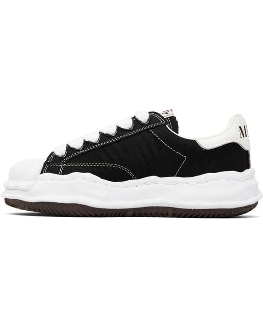 Maison Mihara Yasuhiro Black 'blakey' Og Sole Canvas Low-top Sneakers