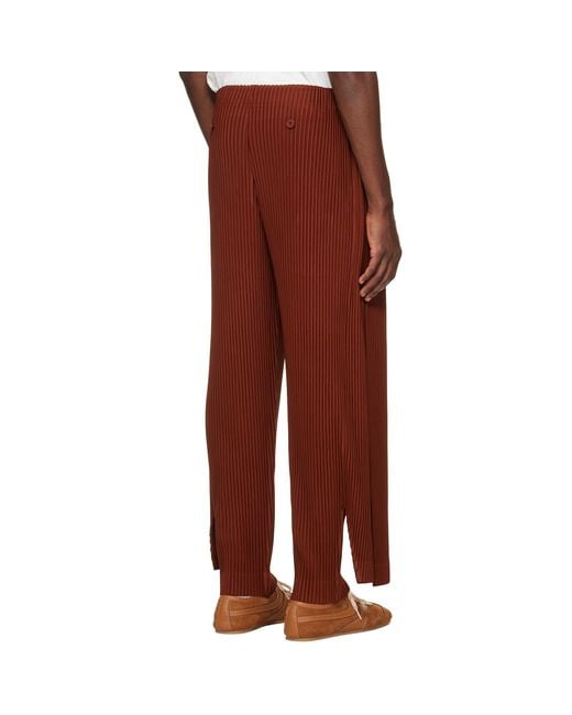 Homme Plissé Issey Miyake Red Motion Blur Trousers for men