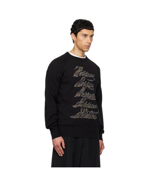 Pull Noir À Logos we11done pour homme en coloris Black