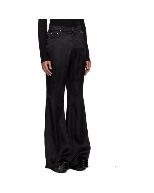Rick Owens Black Temple Bolan Bootcut Trousers for men