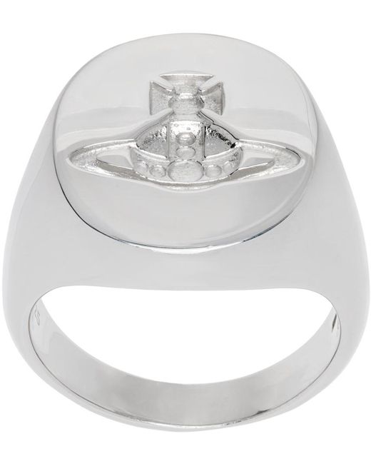 Vivienne Westwood Metallic Silver Seal Ring for men