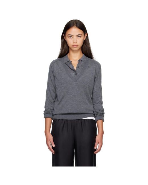 Loulou de Saison Gray Julio Lds Sweater