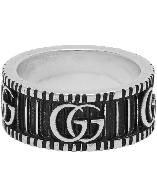 Gucci Black Gg Marmont Ring