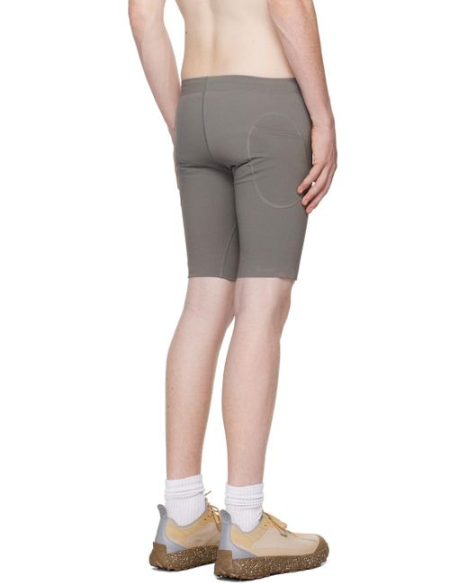 Satisfy Multicolor Taupe Half Tight Shorts for men