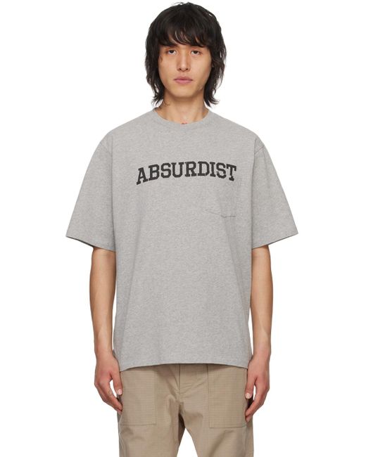 Enginee garments t-shirt 'absurdist' gris Engineered Garments pour homme en coloris Gray