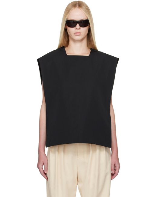 Carven ブラック Square ダッチェス トップス Black