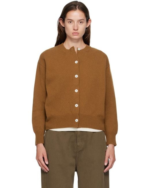 &Daughter Brown Ada Crewneck Cardigan