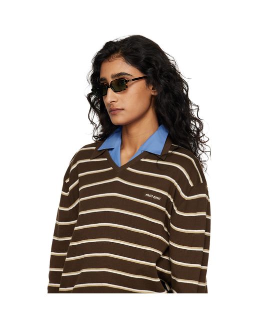 Miu Miu Black 'Miu Regard' Sunglasses