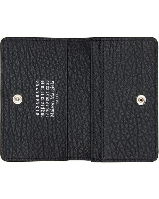 Maison Margiela Black Leather Card Holder for men