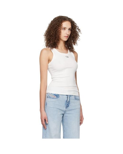 DIESEL White T-Anki-Od Tank Top