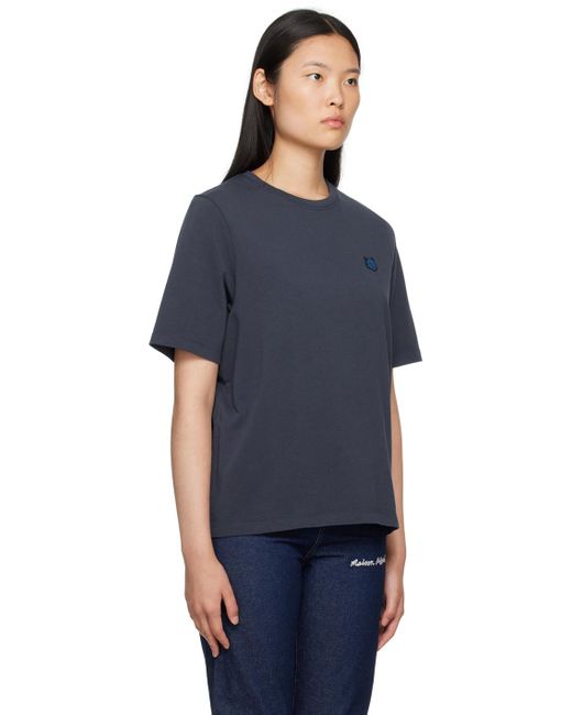 Maison Kitsuné Blue Navy Bold Fox Head T-shirt