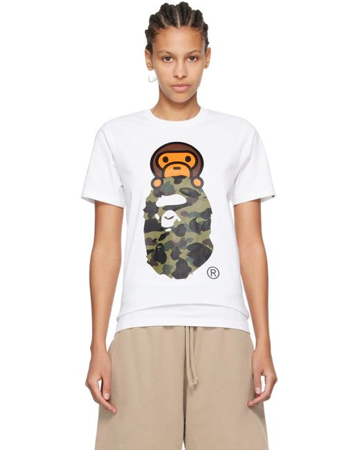 A Bathing Ape Multicolor 1St Camo Milo On Big Ape Head T-Shirt