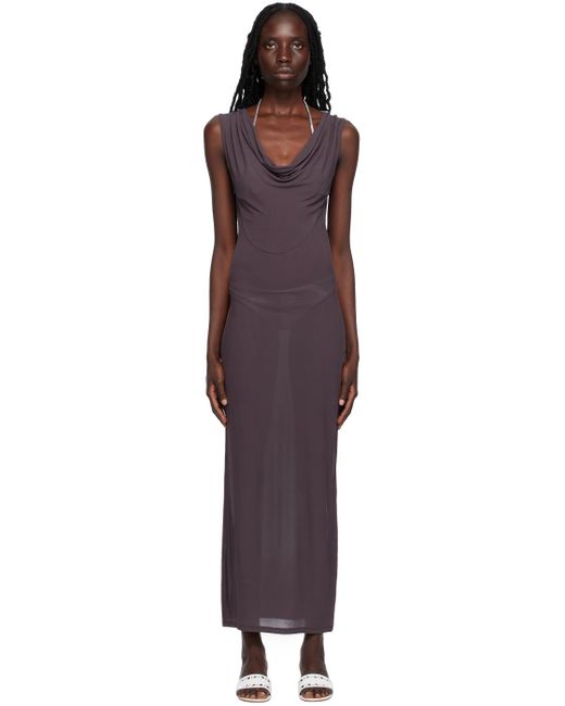 Paloma Wool Black Slime Midi Dress