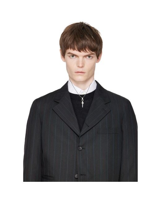 Yohji Yamamoto Metallic Wolf dagger Pendant Necklace for men