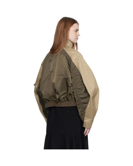 Sacai Multicolor Khaki & Chino Twill Bomber Jacket