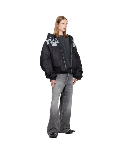 RIVINGTON roi Rebis Black Mentalists Bomber Jacket for men