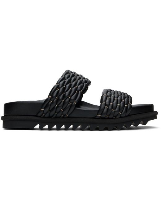 Dries Van Noten Black Braided Sandals for men