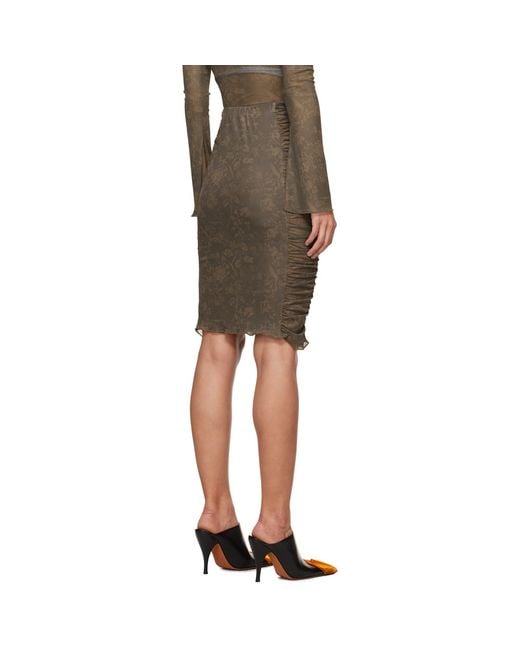 Jade Cropper Black Ruched Midi Skirt
