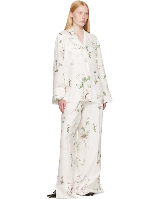 Erdem ホワイト Pyjama トラウザーズ Natural