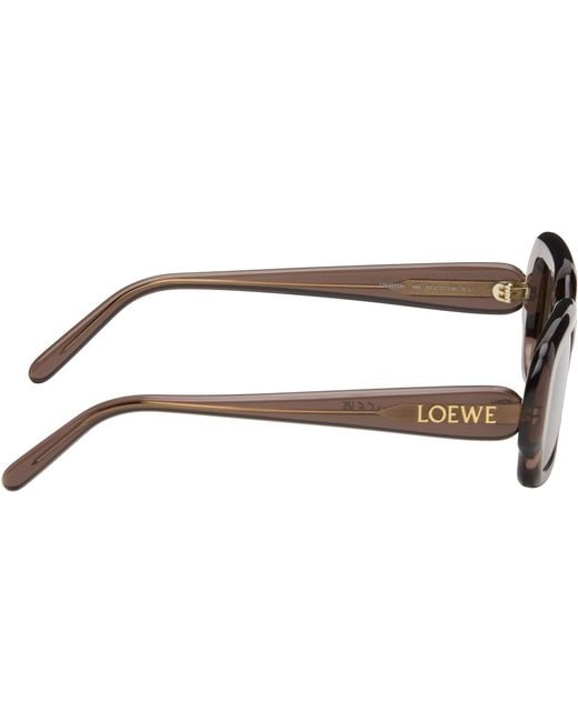 Loewe Black Rectangular Slim Sunglasses for men