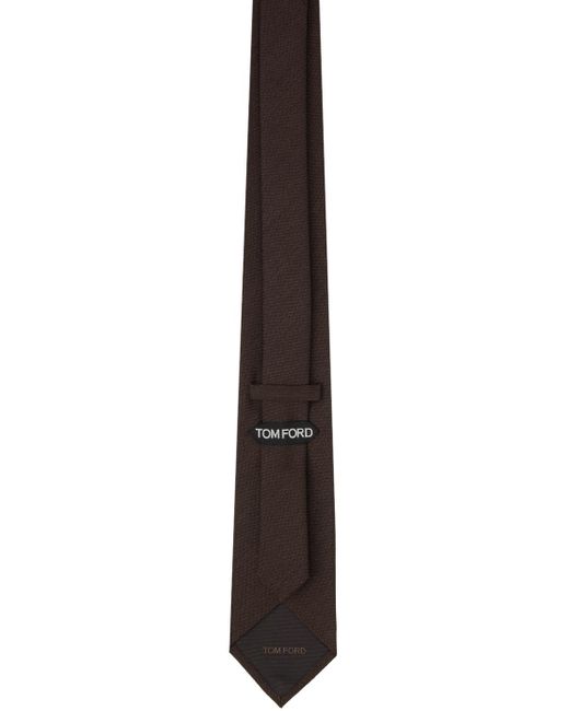 Cravate texturée brune Tom Ford pour homme en coloris Black