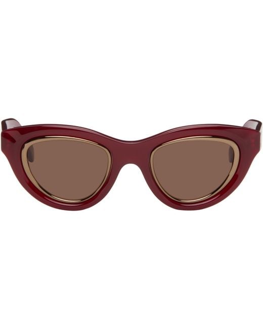 Loewe Black Mini Anagram Cateye Sunglasses