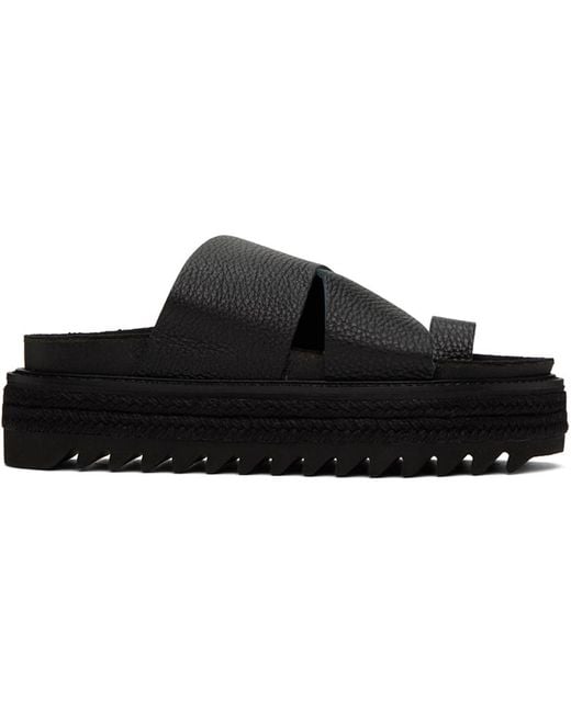 Y's Yohji Yamamoto Black Thong Sandals